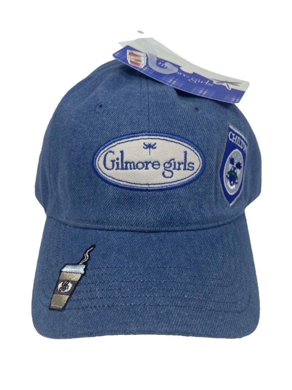 Embroidered GILMORE GIRLS Dragonfly Inn/Chilton DENIM Baseball Cap Hat-NEW *RARE